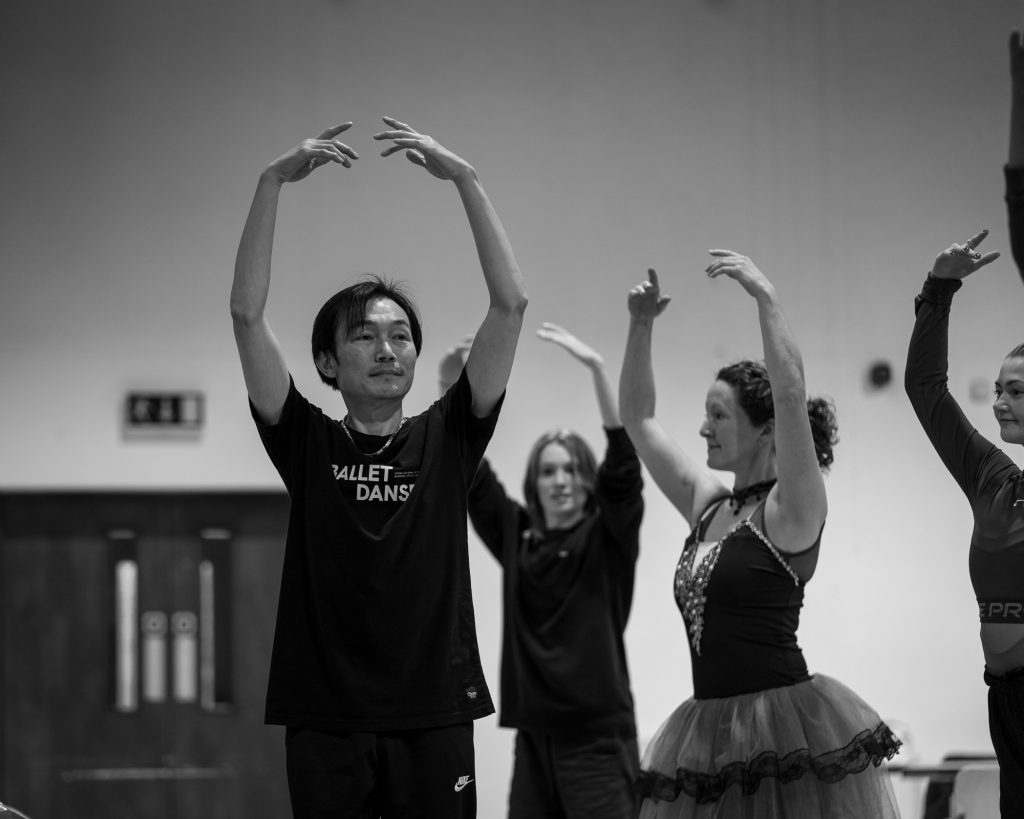 Ballet dancers in rehearsals